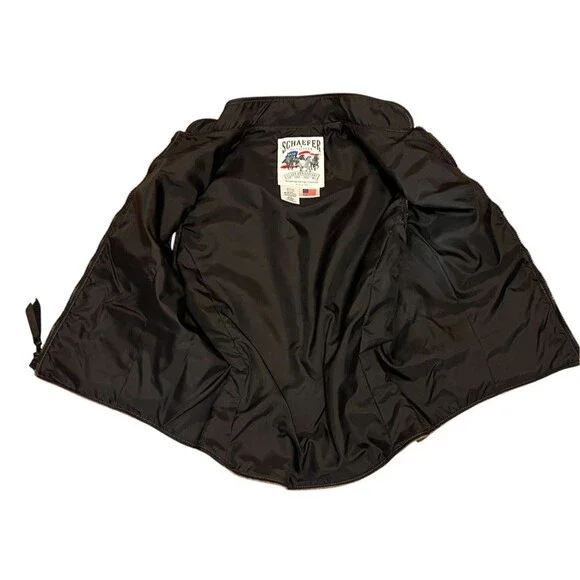 SCHAEFER OUTFITTER Tan Cheyenne Wool Zip Vest Western Ranch Wear USA Women's MED - Picture 7 of 8